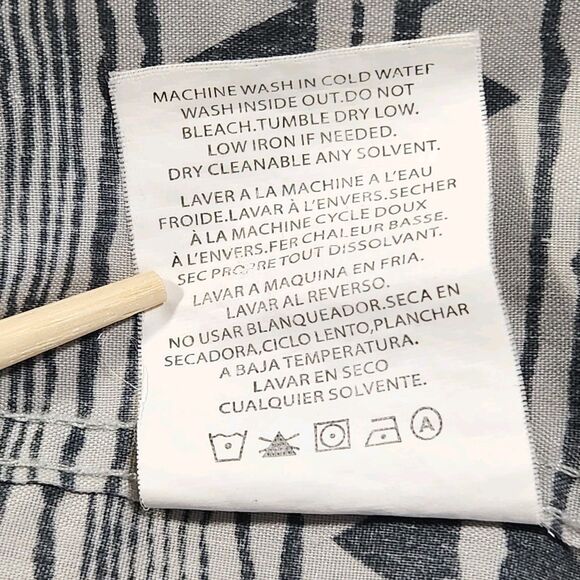 Molokai Surf Co Button Shirt Large Geo Print Hawaiian Tribal Cotton Blend Beach - Picture 8 of 11